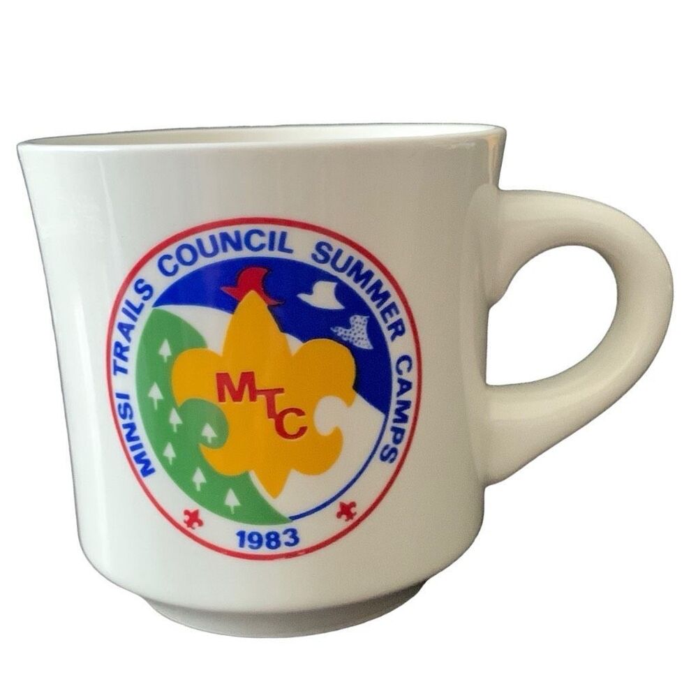 Vintage Boy Scouts Scout Minsi Trails Council Summer Camps 1983 Mug